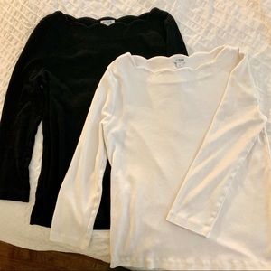 Jcrew scallop edge tee bundle